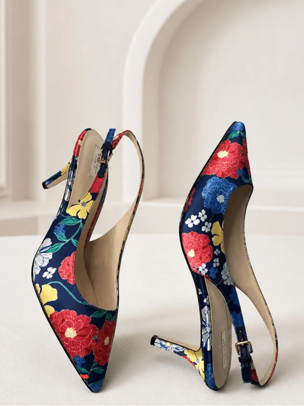 Cole Haan Sz 11B Vesta Floral Slingback Heels, Pumps ~ New Without Box